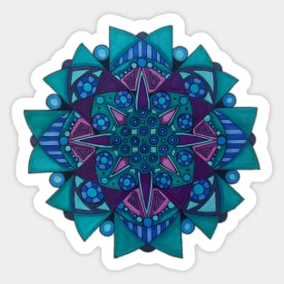 Teal Tetra Mandala Sticker